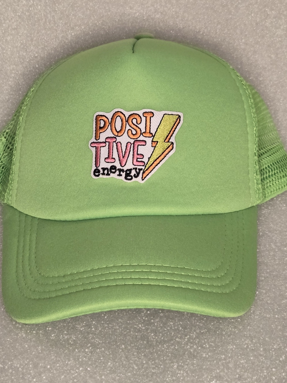 Unisex "Positive Energy" Neon Green Trucker Hat
